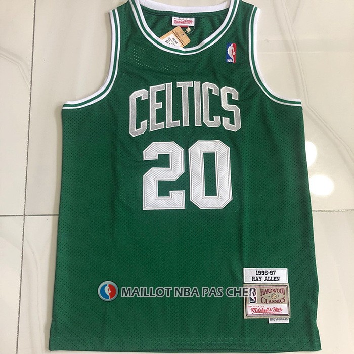 Maillot Boston Celtics Ray Allen NO 20 Mitchell & Ness 1996-97 Vert